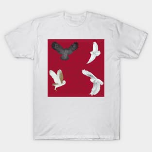 Soaring Owls Red T-Shirt